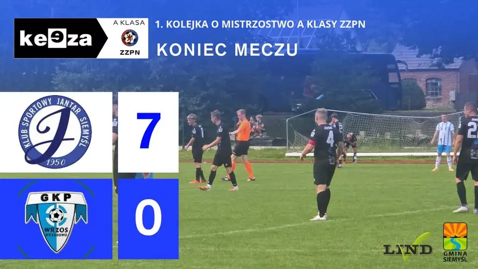 Jantar Siemyśl rozbija Wrzos Wrzosowo 7:0 w premierze sezonu