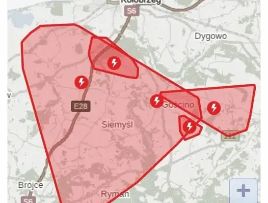 Przerwy w dostawie prądu w gminie Gościno – trwa usuwanie awarii