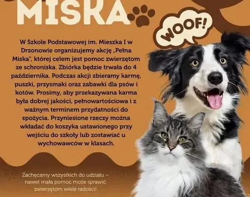 Zbiórka „Pełna Miska” dla schroniska REKS w Kołobrzegu