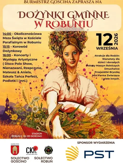 Firma PST sponsorem Dożynek Gminnych w Robuniu – zapowiedź atrakcji