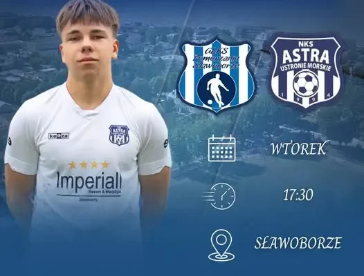 Piłkarze Astry Ustronie Morskie zagrają jutro w Pucharze Polski ZZPN