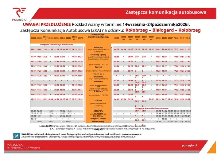 Uwaga pasażerowie! Zmiany na linii 404 – rusza zastępcza komunikacja autobusowa