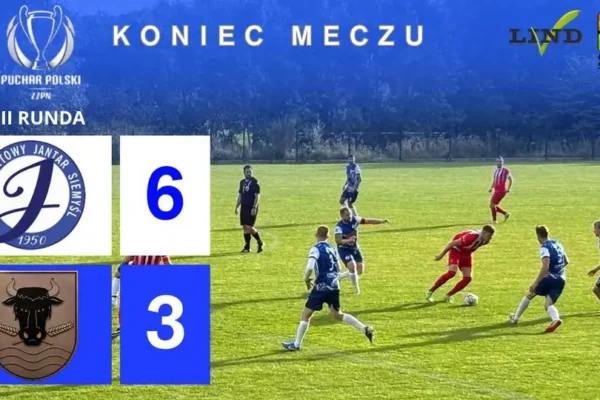 Jantar Siemyśl wygrywa 6:3 i awansuje do IV rundy Pucharu Polski ZZPN