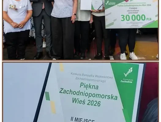 Charzyno z drugim miejscem w konkursie „Piękna Zachodniopomorska Wieś 2026”