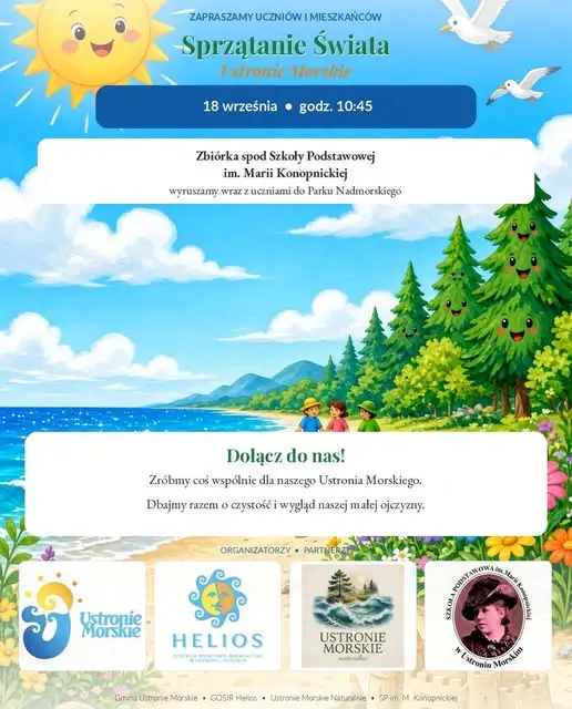 Sprzątanie Świata w Ustroniu Morskim – wspólna akcja dla czystej plaży i lasów