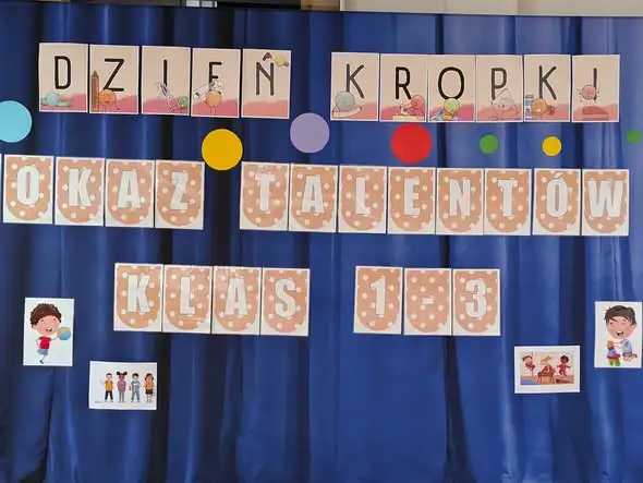 Dzień Kropki w SP4 Kołobrzeg: uczniowie klas 1-3 zaprezentowali swoje talenty