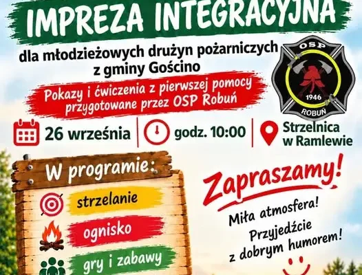 Młodzieżowe Drużyny Pożarnicze z Gminy Gościno zapraszają na spotkanie