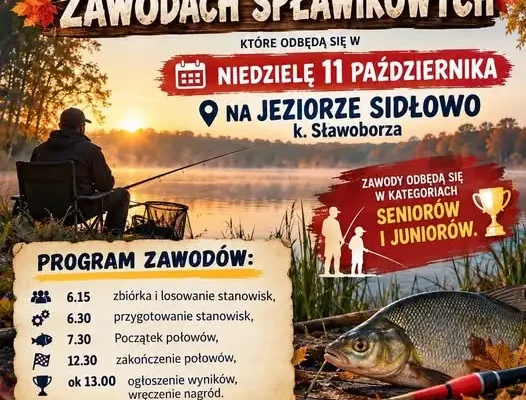 Jesienne zawody spławikowe Koła PZW Drzonowo – 11 października nad jeziorem Sidłowo