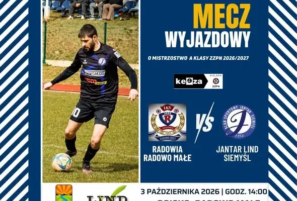Jantar Siemyśl jedzie do Radowa Małego po punkty w 6. kolejce A Klasy ZZPN