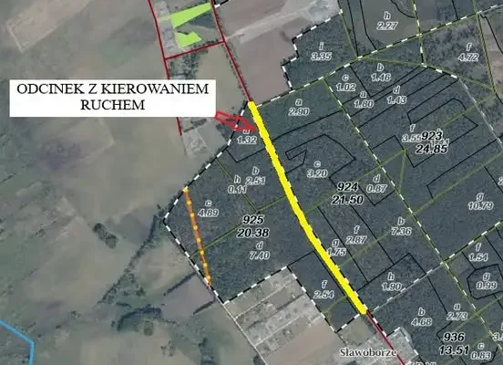 Utrudnienia na drodze wojewódzkiej nr 162 w Sławoborzu – usuwanie drzew