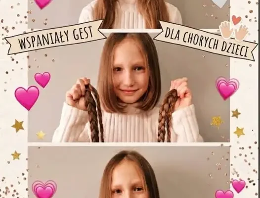 Kasandra z 4c oddała włosy dla dzieci chorych onkologicznie