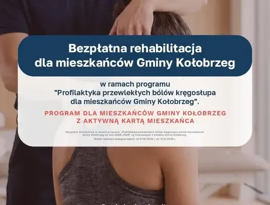 Bezpłatna fizjoterapia dla mieszkańców Gminy Kołobrzeg. Ruszył program profilaktyki bólu kręgosłupa